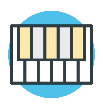 piyano klavyesi vektör simgesi