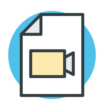 Film dosya vektör simgesi