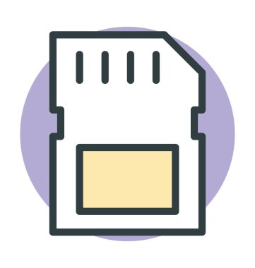 hafıza kartı vektör simgesi