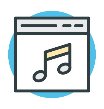 müzik çalar vektör simgesi