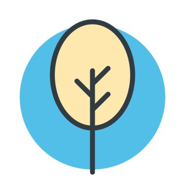 Servi ağacı renkli vektör simgesi