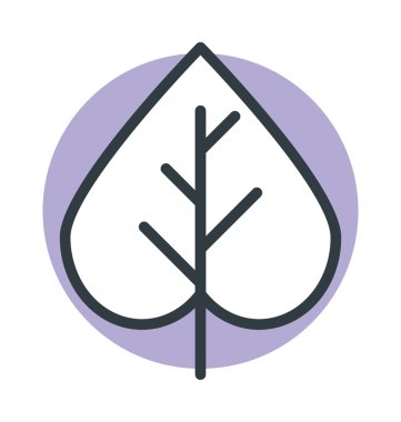 Yaprak renkli vektör simgesi