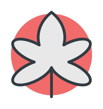 Akçaağaç yaprağı renkli vektör simgesi