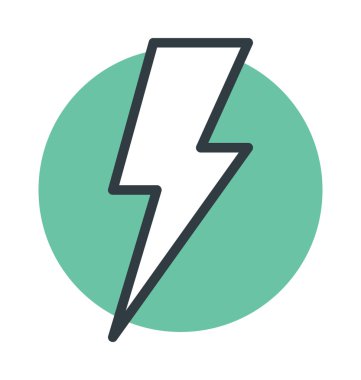 Thunderbolt renkli vektör simgesi