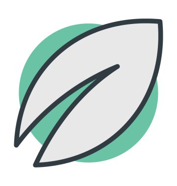 Yaprak renkli vektör simgesi