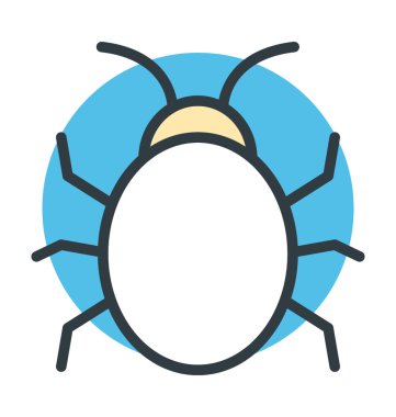 Böcek renkli vektör simgesi