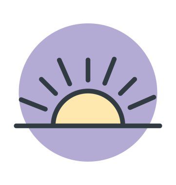 Sunrise renkli vektör simgesi