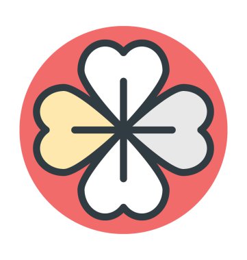 Yonca renkli vektör simgesi