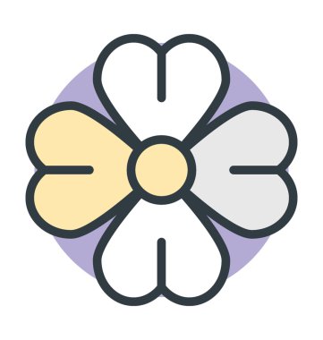 Yonca renkli vektör simgesi