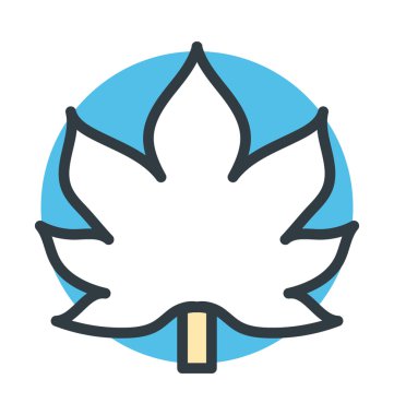 Akçaağaç yaprağı renkli vektör simgesi