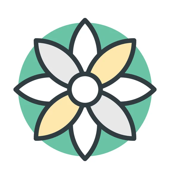 Bloodroot flor colorido vetor ícone — Vetor de Stock