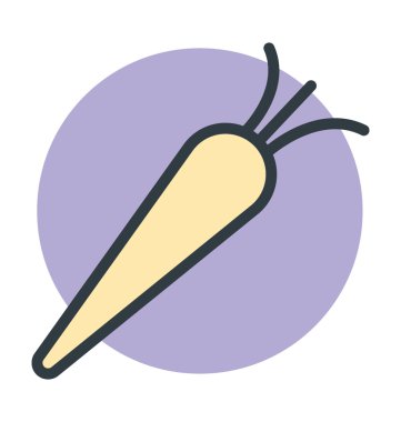 Havuç renkli vektör simgesi