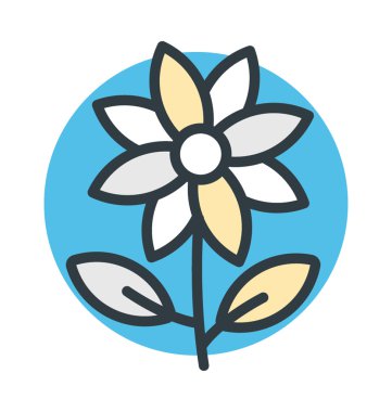 Bloodroot çiçek renkli vektör simgesi