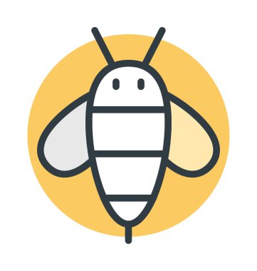 Bal arı renkli vektör simgesi