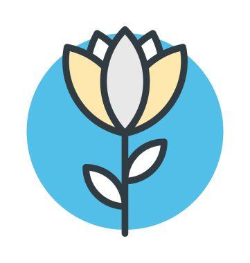 Lotus renkli vektör simgesi