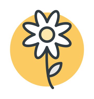 Bloodroot çiçek renkli vektör simgesi