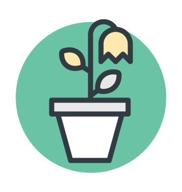 Bellflower bitki renkli vektör simgesi