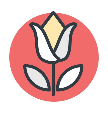 Lale renkli vektör simgesi