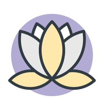 Lotus renkli vektör simgesi