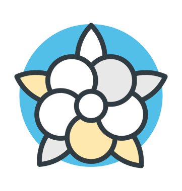 Çin çiçek renkli vektör simgesi