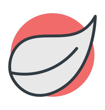 Yaprak renkli vektör simgesi