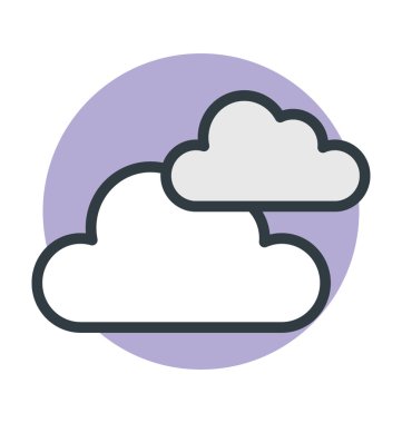 Bulutlar renkli vektör simgesi