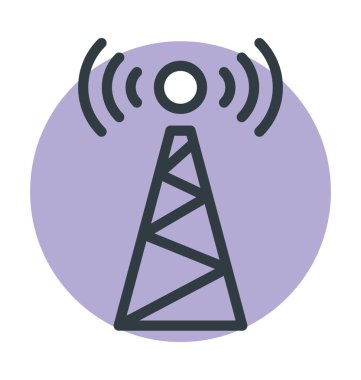 WLAN kule vektör çizim renkli