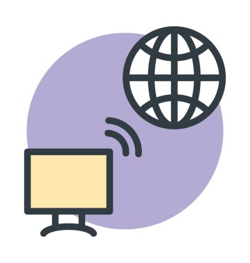 Internet vektör çizim renkli