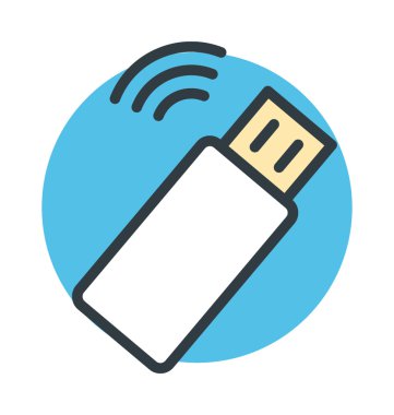 Ağ Yazıcı renkli vektör simgesi