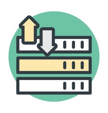 Ağ Yazıcı renkli vektör simgesi