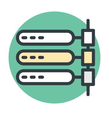 Sunucu ağ vektör çizim renkli