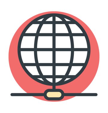 Küresel ağ vektör çizim renkli