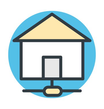 Ev ağı renkli vektör çizim