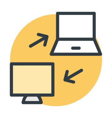 Veri aktarımı renkli vektör çizim