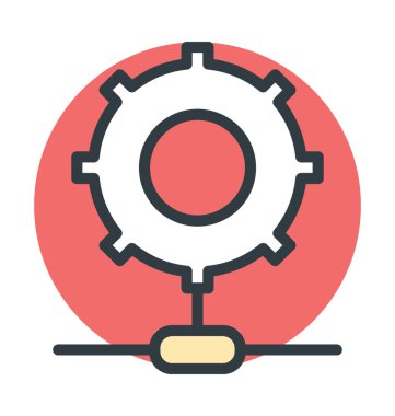 Ağ dişli vektör çizim renkli