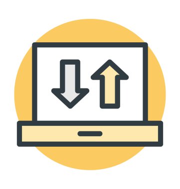 Paylaşılan ağ renkli vektör simgesi