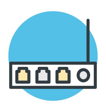 İletişim teknolojisi renkli vektör simgesi