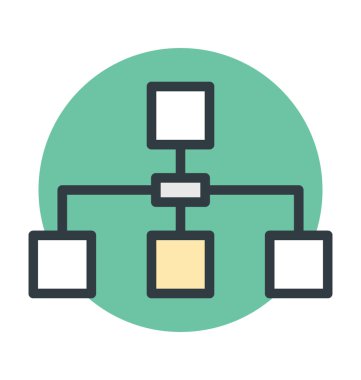 İletişim teknolojisi renkli vektör simgesi