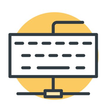 Geniş bant ağ renkli vektör simgesi