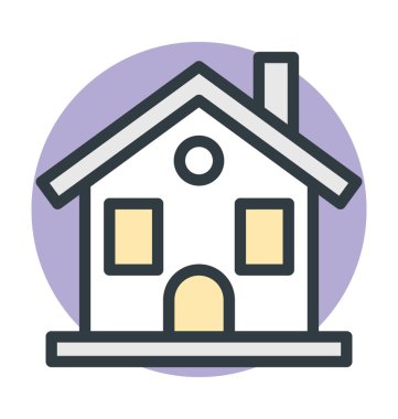 Konut renkli vektör çizim