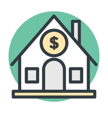 İpotek uygulama Form renkli vektör simgesi