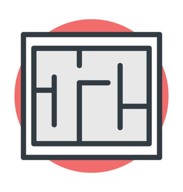 Açık hava işareti renkli vektör simgesi