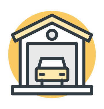 Açık hava işareti renkli vektör simgesi