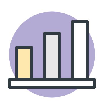Çubuk grafik renkli vektör simgesi