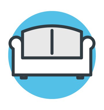 Kanepe renkli vektör simgesi