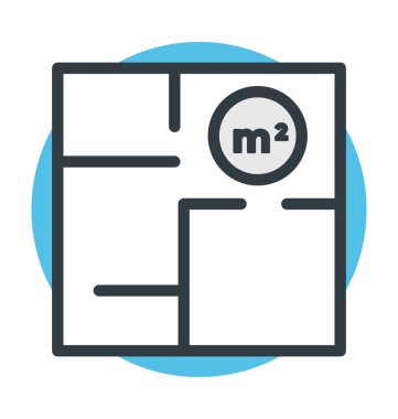 Modern bina renkli vektör simgesi