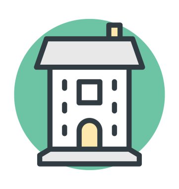 Modern bina renkli vektör simgesi