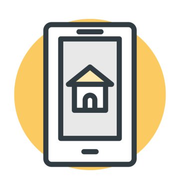 Modern bina renkli vektör simgesi