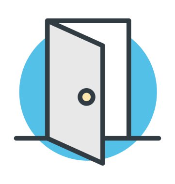 Yatak renkli vektör simgesi