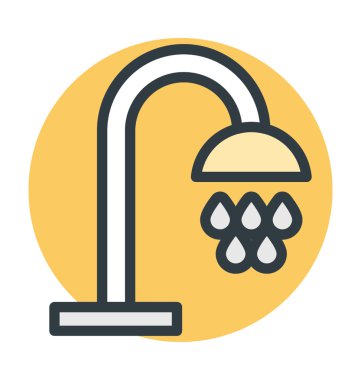 Duş Head renkli vektör simgesi